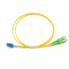 SC APC To LC UPC SM 9/125 Fiber Optic Patch Cables Yellow LSZH Duplex 2.0mm Fiber Patch Cord