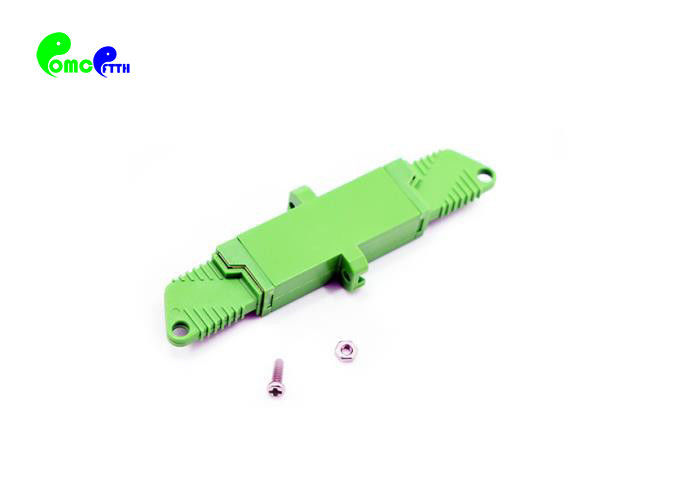 Fiber Optic Adapter E2000 APC To E2000 APC Simplex Mating Sleeve With Full Flange Plastic