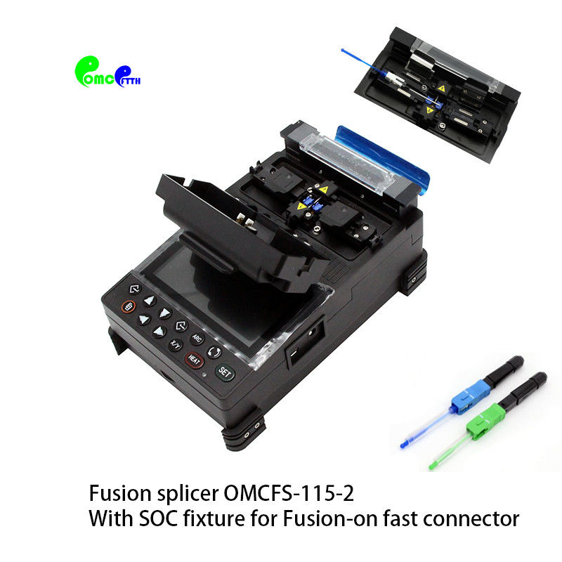 FTTH Handheld Fusion Fiber splicer OMCFS - 115 Fusion splicer with SOC fixture 4 motors  Fiber Optic Splicing Machine