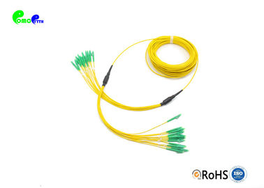 12F micro fanout  Fiber Optic Patch Cord LC APC - LC APC  SM OS2 main cable 3.0mm OD  fanout 2.0mm Cable OD IEC Grade B1